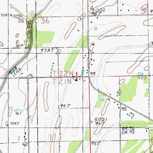 Topographic Map of New Zion Church, LA