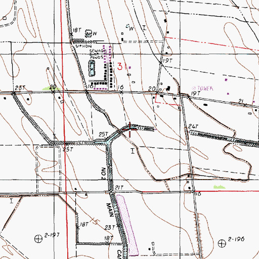Topographic Map of Number Two Main Canal, LA
