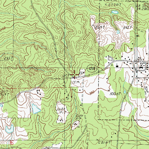 Topographic Map of Noble Cemetery, LA