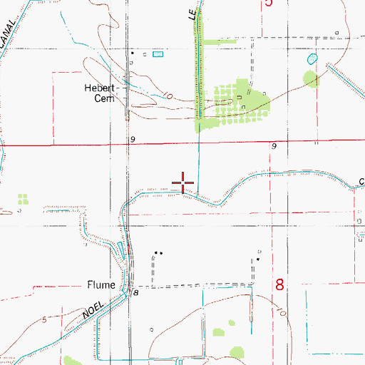 Topographic Map of Noel Canal, LA