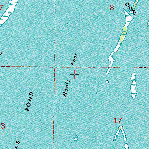 Topographic Map of Noels Pass, LA