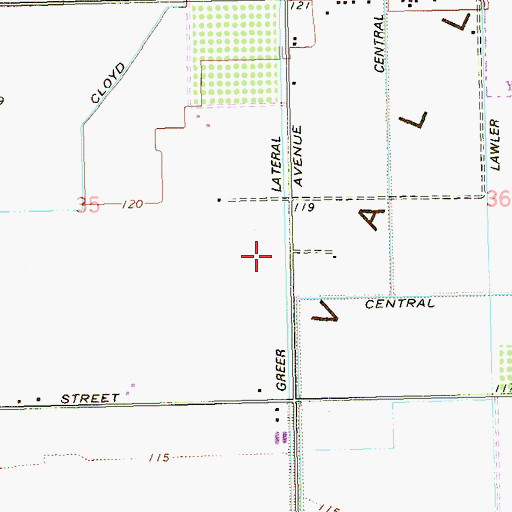 Topographic Map of Greer Lateral, AZ