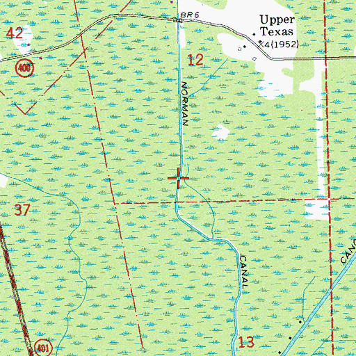 Topographic Map of Norman Canal, LA