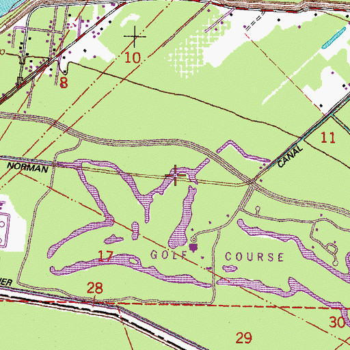 Topographic Map of Norman Canal, LA