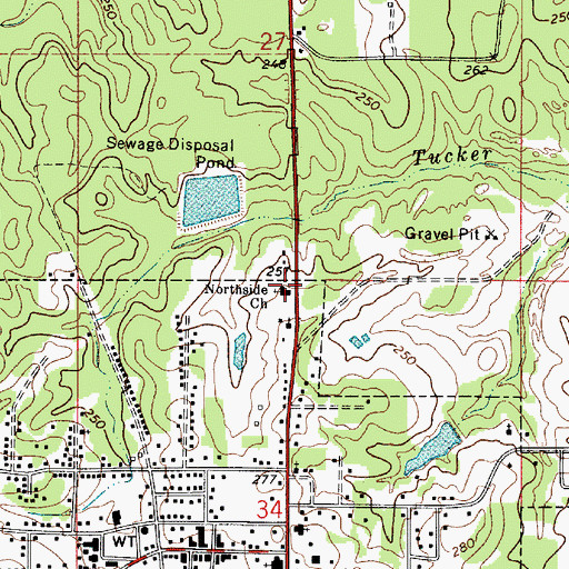 Topographic Map of Nornside Church, LA