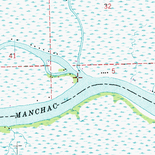 Topographic Map of North Pass, LA