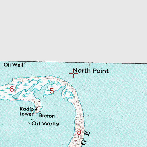 Topographic Map of North Point, LA