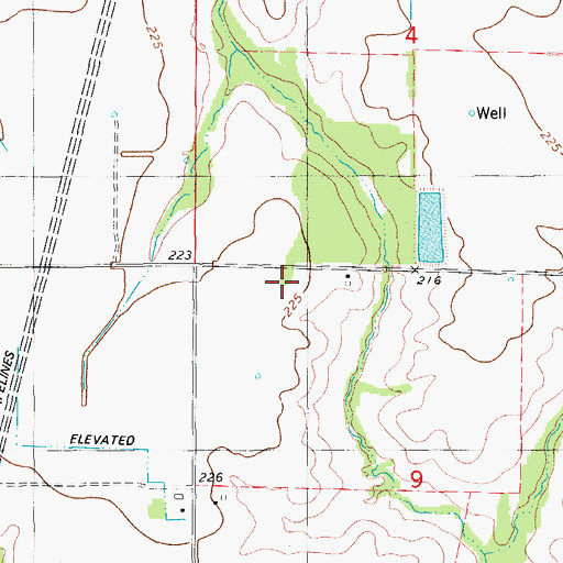 Topographic Map of Prairie Longue School, AR