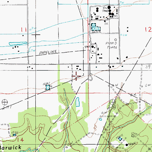 Topographic Map of North Tepetate Oil and Gas Field, LA
