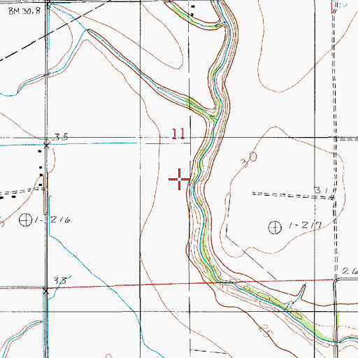 Topographic Map of North Welsh Gas Field, LA