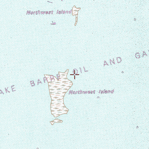 Topographic Map of Northwest Island, LA
