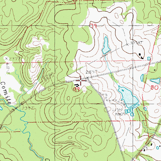 Topographic Map of Norwood School (historical), LA