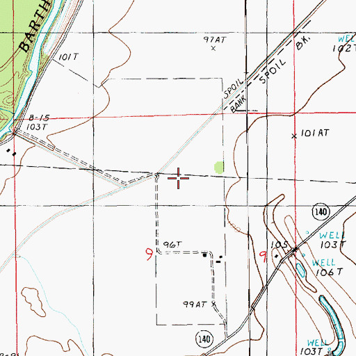 Topographic Map of Nunn Brake (historical), LA