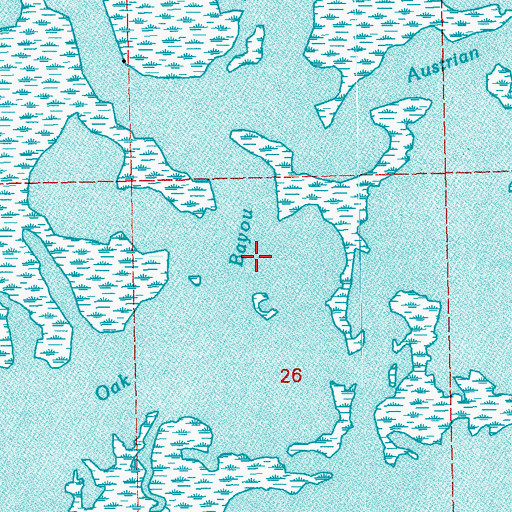Topographic Map of Oak Bayou, LA