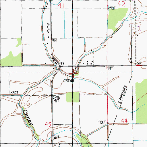 Topographic Map of Oakland Ridge Church, LA