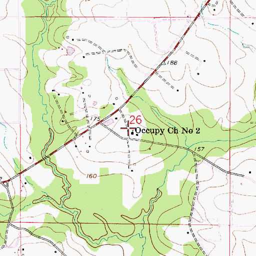 Topographic Map of Occupy Church Number 2, LA