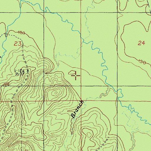 Topographic Map of Oil Branch, LA