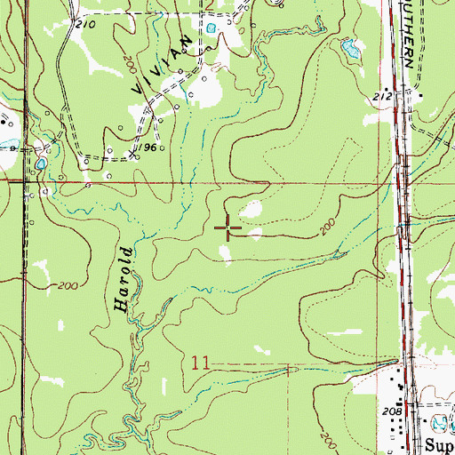 Topographic Map of Oil Branch, LA