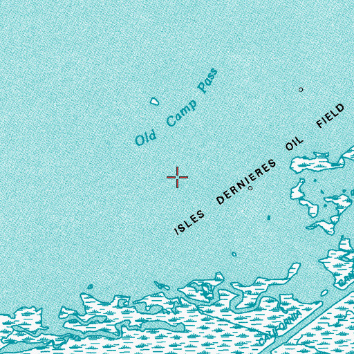 Topographic Map of Old Camp Pass, LA