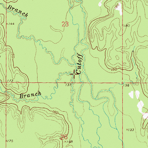 Topographic Map of Pres Allen Branch, AR