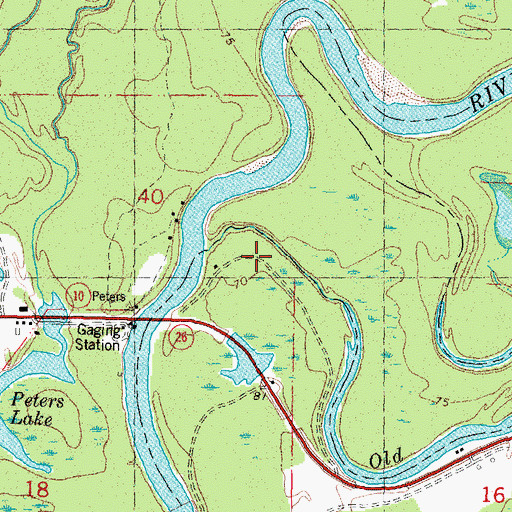 Topographic Map of Old River, LA
