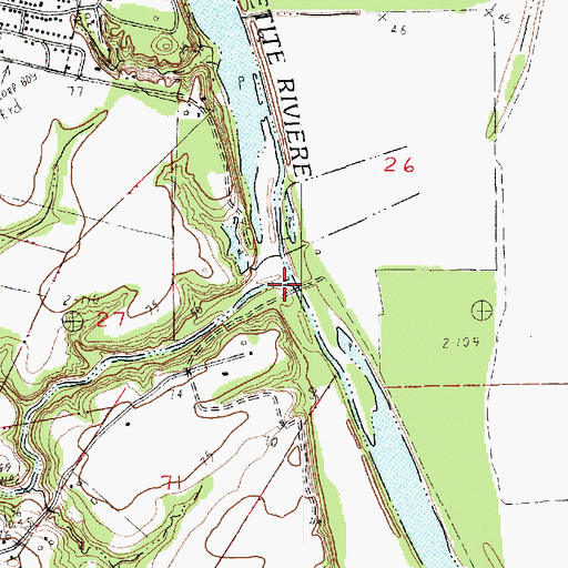 Topographic Map of La Vieille Riviere, LA