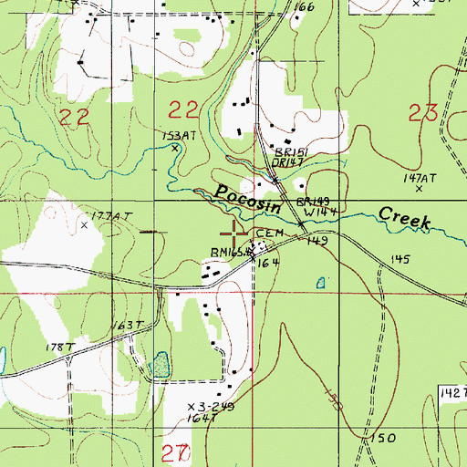 Topographic Map of Ollieville Church, LA