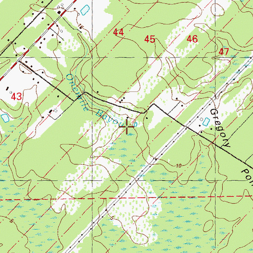 Topographic Map of Onemile Bayou, LA