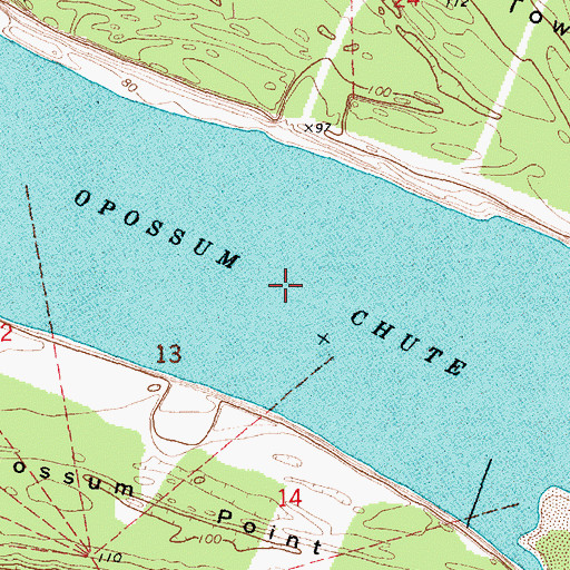 Topographic Map of Opossum Chute, LA