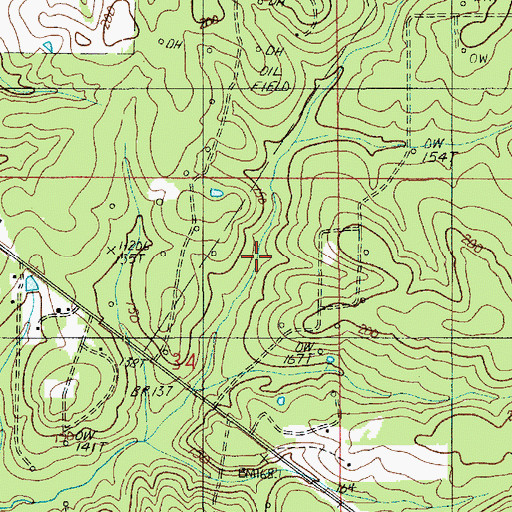 Topographic Map of Ora Oil Field, LA