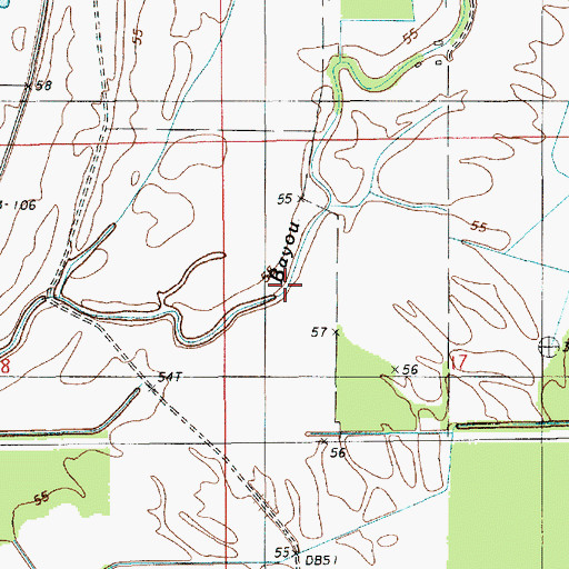 Topographic Map of Otto Bayou, LA