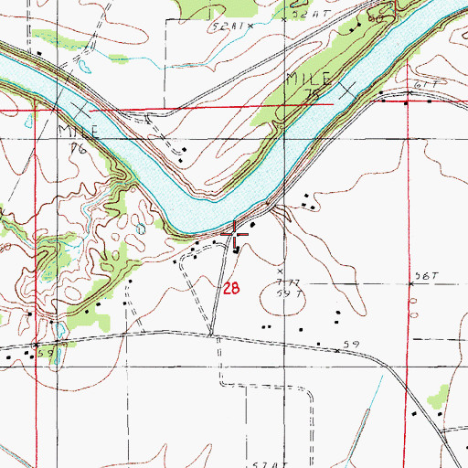 Topographic Map of Ouachita Church, LA