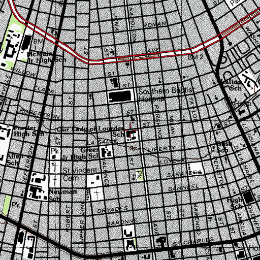 Topographic Map of Sojourner Truth Academy Charter School, LA