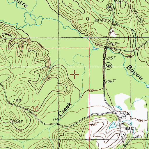 Topographic Map of Owl Creek, LA