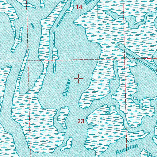 Topographic Map of Oyster Bayou, LA