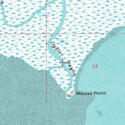 Topographic Map of Oyster Bayou, LA