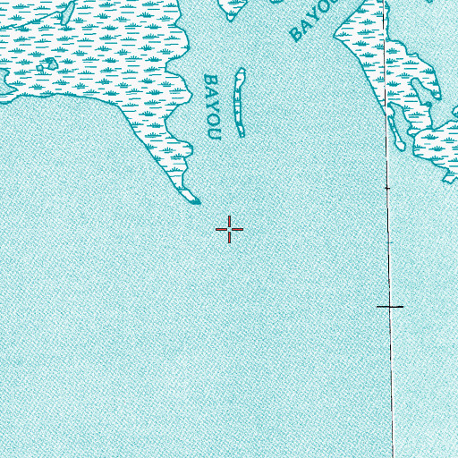 Topographic Map of Oyster Bayou, LA