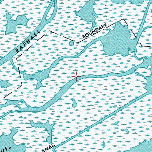 Topographic Map of Paddy Bay, LA