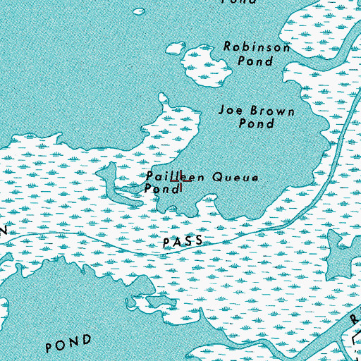 Topographic Map of Pailleen Queue Pond, LA