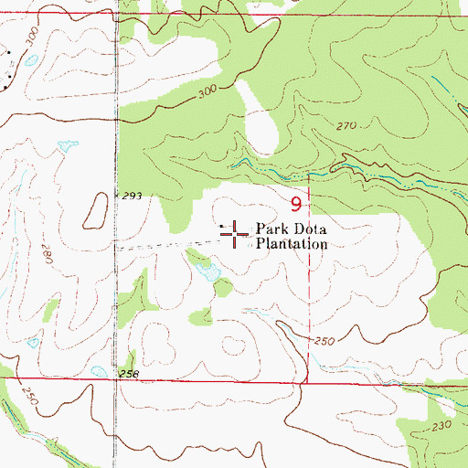 Topographic Map of Park Dota Plantation, LA