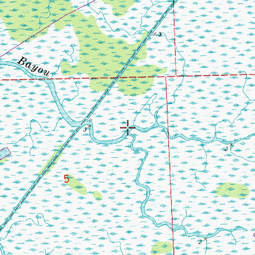Topographic Map of Partridge Bayou, LA