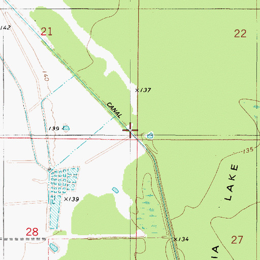 Topographic Map of Pascagoula Canal, LA
