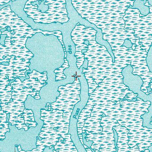 Topographic Map of Pass des Illes, LA