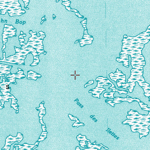 Topographic Map of Pass des Ilettes, LA