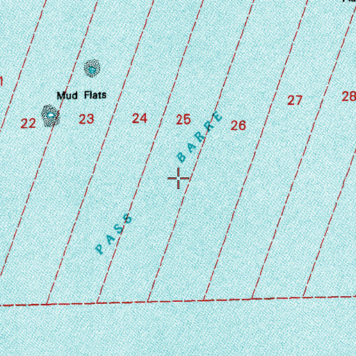 Topographic Map of Pass Barre, LA