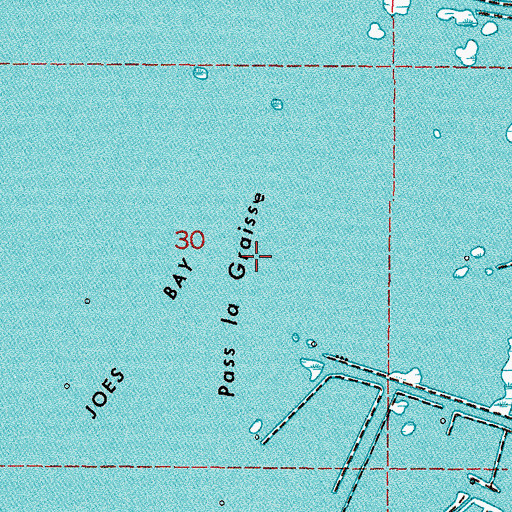 Topographic Map of Pass La Graisse, LA