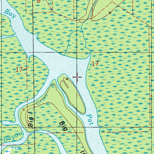 Topographic Map of Pat Bay, LA
