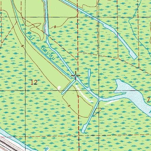 Topographic Map of Pat Bayou, LA