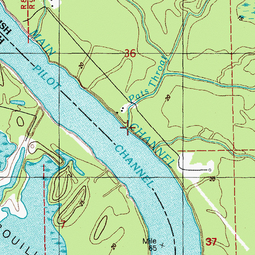 Topographic Map of Pats Throat, LA