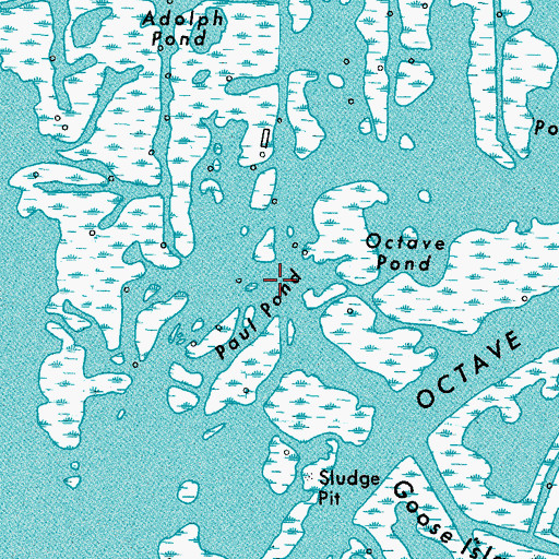 Topographic Map of Paul Pond, LA